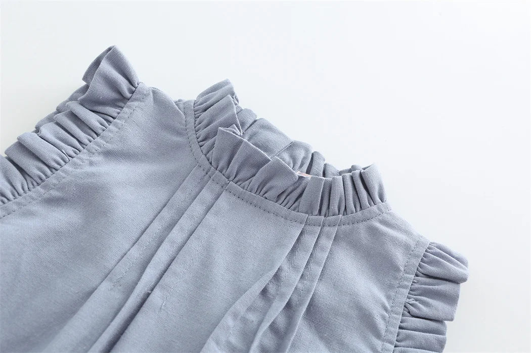 Leinen Romper in blau
