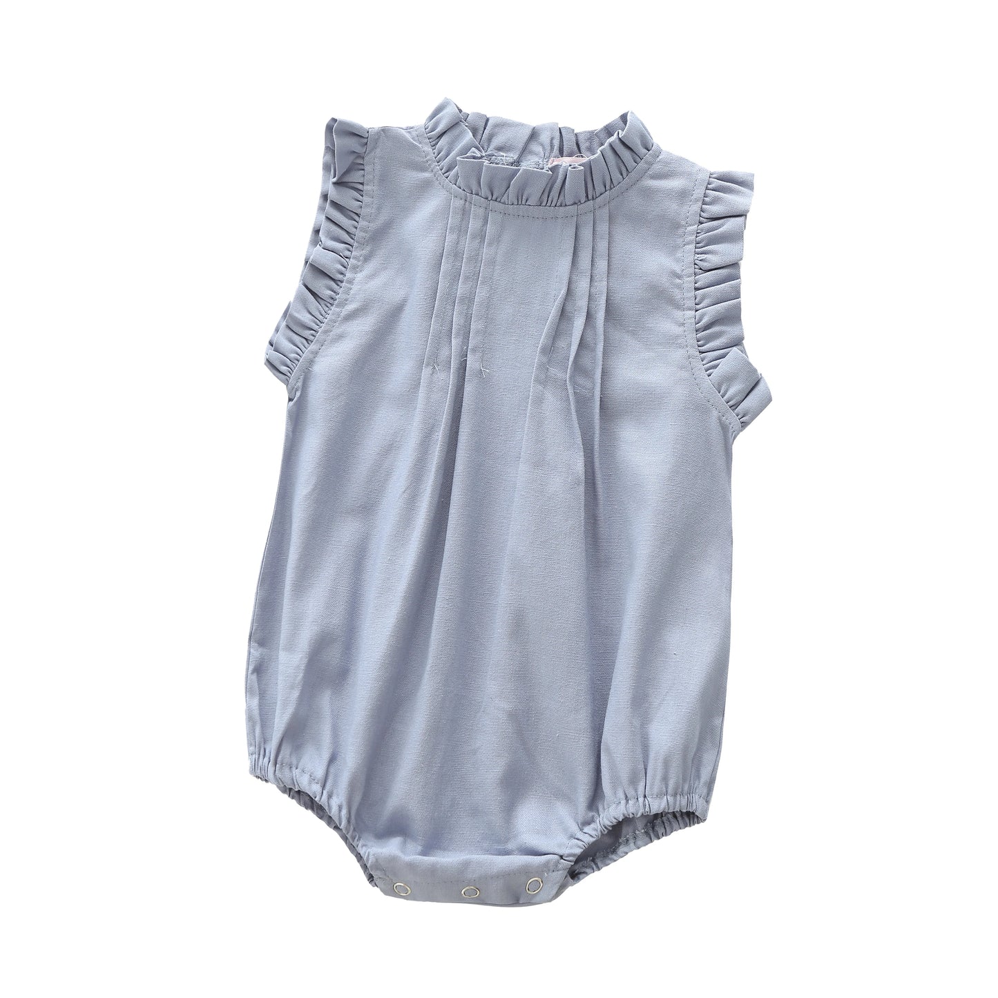 Retro Leinen Romper in blau