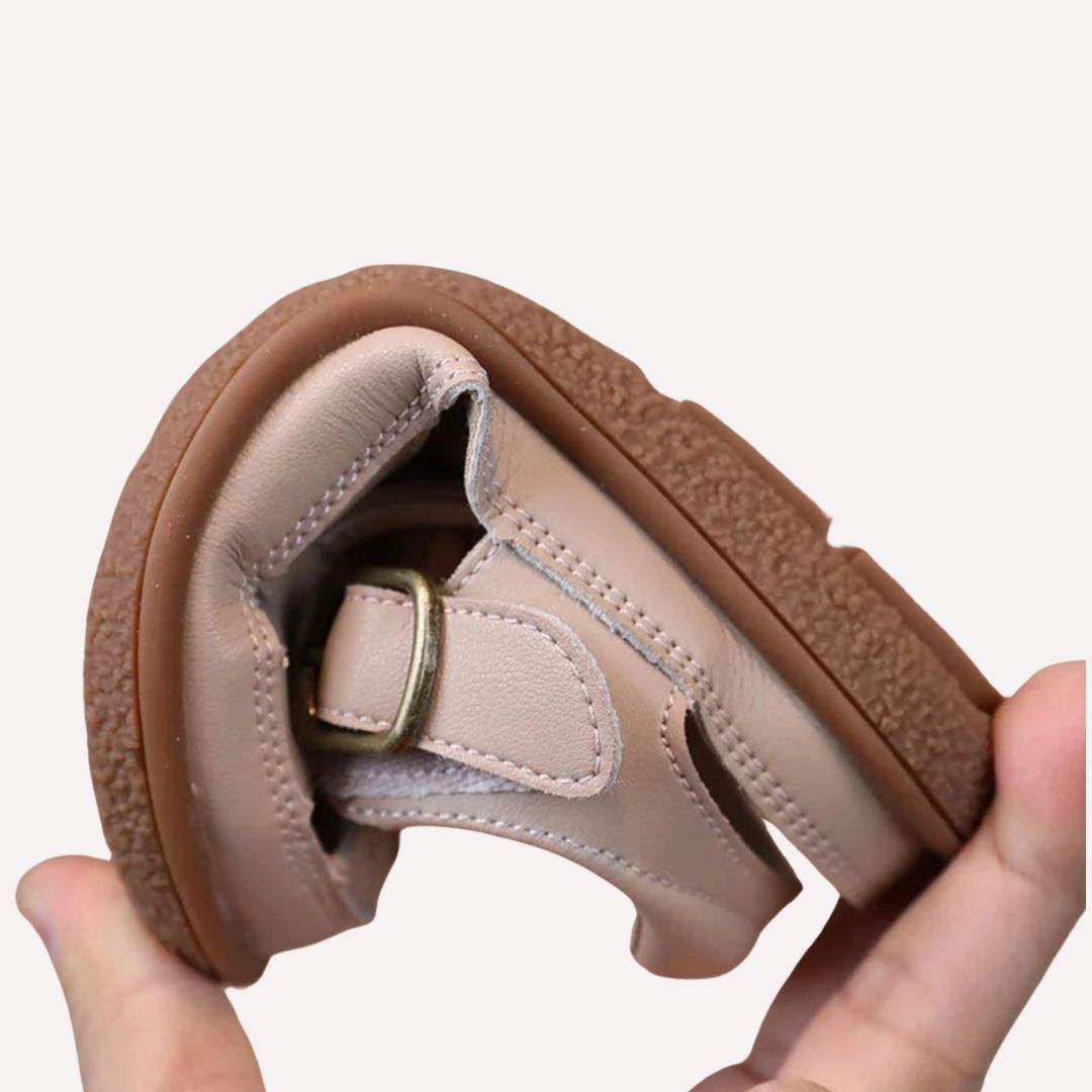 Kinder Softleder-Sandalen – Rosa Häschen oder Brauner Bär