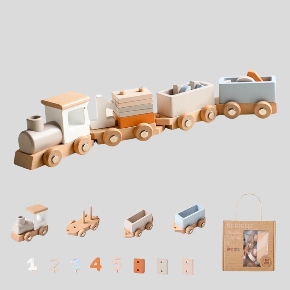 Holzspielzug - Montessori Lernspielzeug