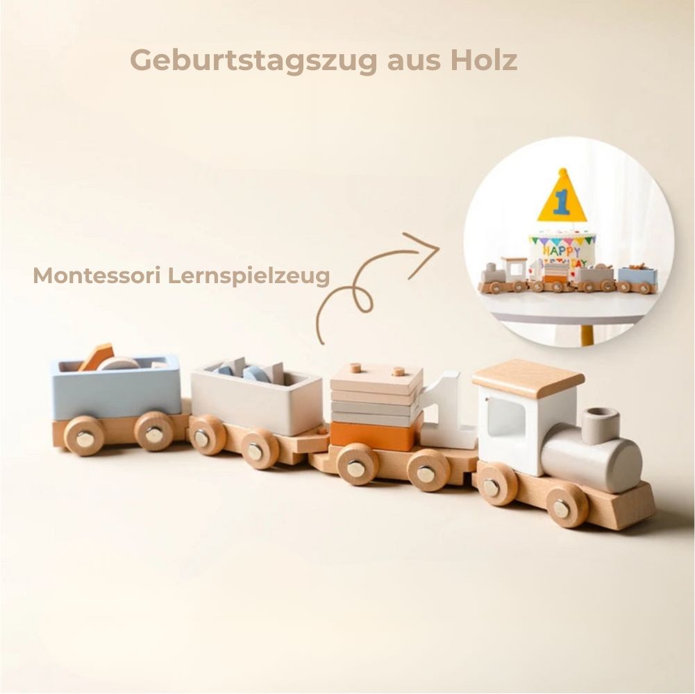 Holzspielzug - Montessori Lernspielzeug