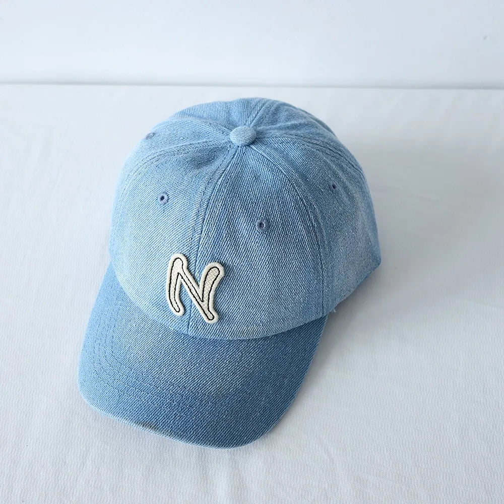 Denim Baseball Kappe für Mädchen und Junge in hellblau