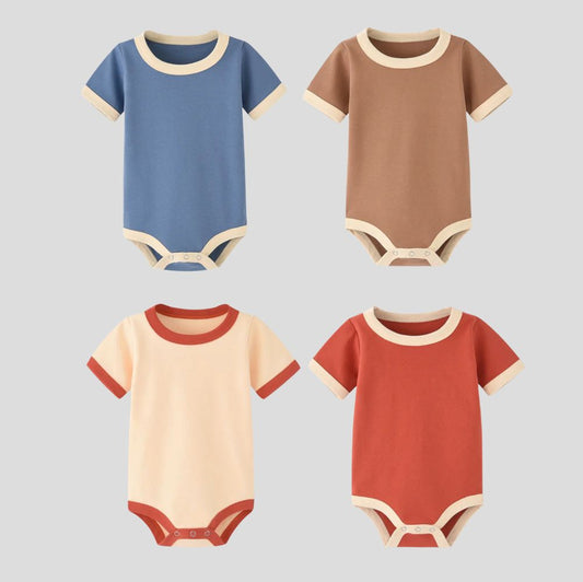 Retro Baby Strampler in verschiedenen Farben