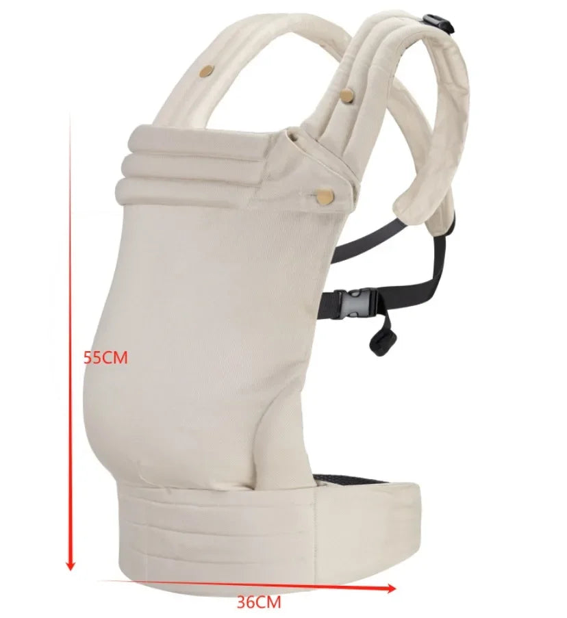 Babytrage Kleinkindtrage ergonomisch aus Baumwolle in beige