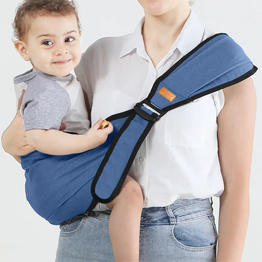 Babytrage ergonomisch aus Baumwolle in Blau