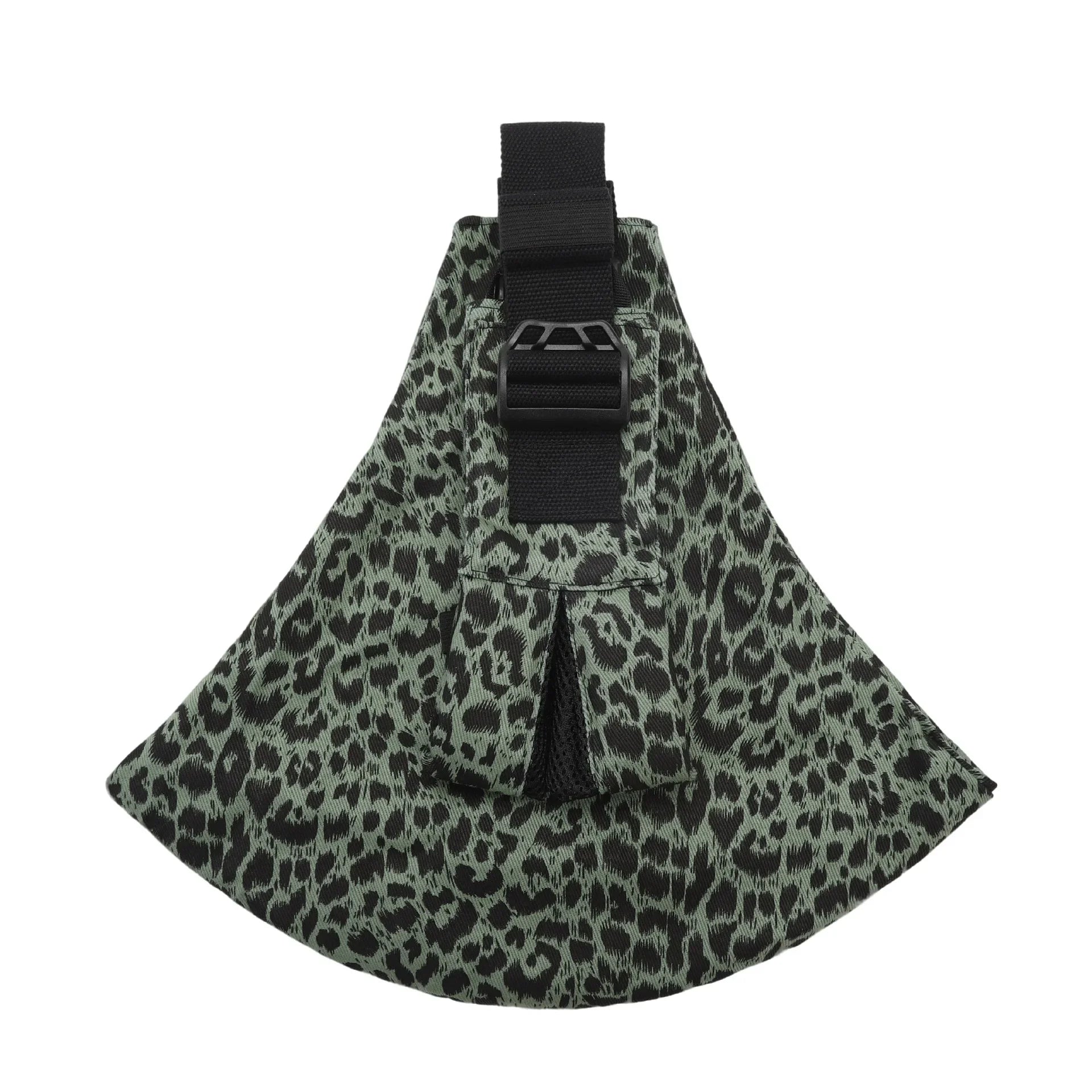 Baby Front und Hüfttrage – Rückenschonend in grün Leopard
