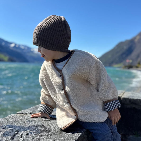 Doppelseitige Kinderjacke mit Teddyfell